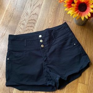Black high rise shorts!